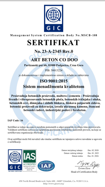 ART BETON ISO